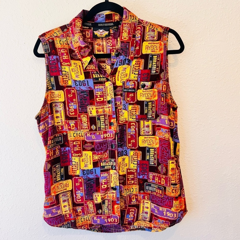 Sold Harley Davidson License Plate Tank Large Y2K